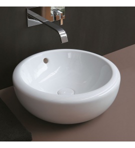 Cielo Fluid Umywalka okrągła stawiana na blat ∅ 45cm Biały FLLA45