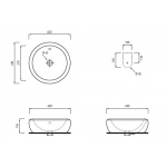 Cielo Fluid Umywalka okrągła stawiana na blat ∅ 45cm Biały FLLA45