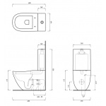 Cielo Fluid Wc stojący do kompaktu Biały FLVM