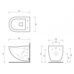 Cielo Fluid Wc wiszący z zestawem mocującym, Biały FLVS