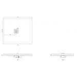 Cielo Infinito Brodzik prostokątny 70x90cm Biały PD37090