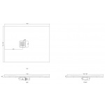 Cielo Infinito Brodzik prostokątny 70x100cm Biały PD370100