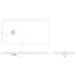 Cielo Infinito Brodzik prostokątny 70x180cm Biały PD370180