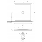 Cielo Sessanta Brodzik kwadratowy 90x90cm Biały PD69090