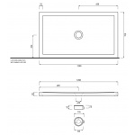 Cielo Sessanta Brodzik prostokątny 70x120cm Biały PD670120