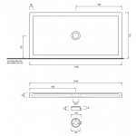 Cielo Sessanta Brodzik prostokątny 70x140cm Biały PD670140