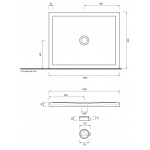 Cielo Sessanta Brodzik prostokątny 80x100cm Biały PD680100
