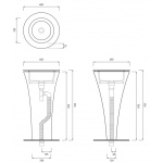 Cielo Karim Postument pod umywalkę, okrągły biały AMCOLT