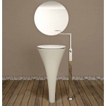 Cielo Karim Postument pod umywalkę, okrągły biały AMCOLT