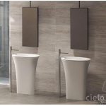 Cielo Karim Postument pod umywalkę, owalna biały AMCOLO