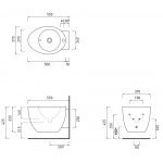 Cielo Le Giare Bidet wiszący z mocowaniem, Biały LGBS