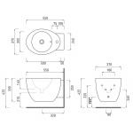 Cielo Le Giare Bidet wiszący z mocowaniem i otworem na baterie, Biały LGBSREV