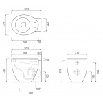 Cielo Le Giare Miska 55x37 biały połysk LGVA