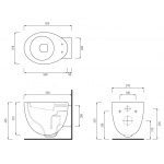 Cielo Le Giare WC wiszący 37x55 cm biały LGVS