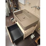 Cielo Marcel Zestaw Umywalka 70x50 + Szafka 72x50 + Szuflada 65x50 arenaria/frassino naturale MALA.AN+MASTE.NA+MACE.NA