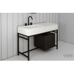 Cielo Milano Umywalka wpuszczana w blat 120x50 cm z otworem na baterie, Biały MILA