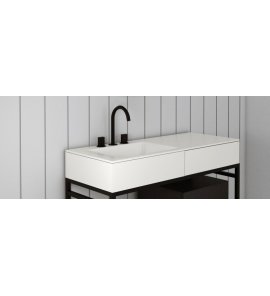 Cielo Milano Umywalka wpuszczana w blat 120x50 cm z otworem na baterie, Biały MILA