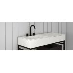 Cielo Milano Umywalka wpuszczana w blat 120x50 cm z otworem na baterie, Biały MILA