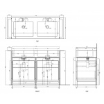 Cielo Narciso Doppio Stelaż pod umywalkę podwójną NASTD