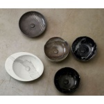 Cielo Narciso Doppio Umywalka dwu komorowa, ceramiczna z dwoma otworami na baterie Biały NALAD