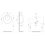 Cielo Pisuar ścienny mini Biały ORBLM