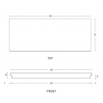 Cielo Półka 12x30cm, Biały ACM30