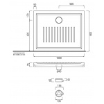 Cielo Settanta Brodzik prostokątny 80x100cm Biały PD780100