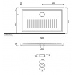 Cielo Settanta Brodzik prostokątny 70x120cm Biały PD770120