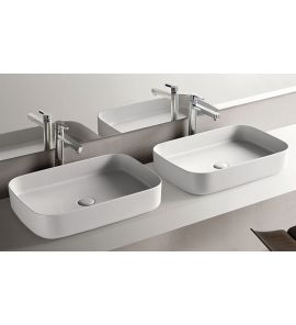 Cielo Shui Comfort Umywalka stawiana na blat 60x40 cm biała SHCOLAR60