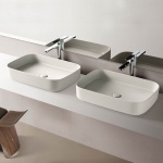 Cielo Shui Comfort Umywalka stawiana na blat 60x40 cm biała SHCOLAR60