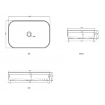 Cielo Shui Comfort Umywalka stawiana na blat 60x40 cm biała SHCOLAR60