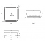 Cielo Shui Comfort Umywalka stawiana na blat 40x40 cm biała SHCOLAQ40