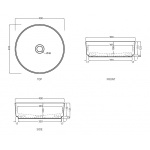 Cielo Shui Comfort Umywalka stawiana na blat 40x40 cm biała SHCOLAT40