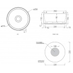 Cielo Shui Comfort Umywalka okrągła ø25cm, Biały MILAT