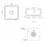Cielo Shui Comfort Umywalka kwadratowa 25x25cm, Biały MILAQ