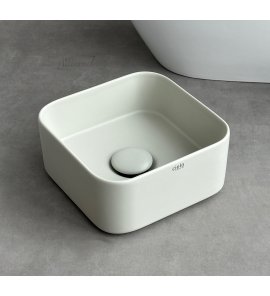 Cielo Shui Comfort Umywalka stawiana 25x25 z korkiem klik klak pomice MILAQPM+PIL01PM