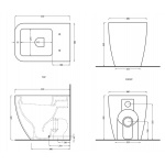 Cielo Shui Comfort Wc stojący Biały SHCOVA