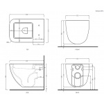 Cielo Shui Comfort WC wiszący 37,5x55 cm biały SHCOVS