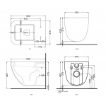 Cielo Shui Comfort WC wiszący 37,5x55 cm biały SHCOVSK