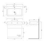 Cielo Shui Umywalka ścienna/nablatowa 80x48 cm biała SHLS80