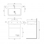 Cielo Shui Umywalka ścienna/nablatowa 66x48 cm biała SHLS66