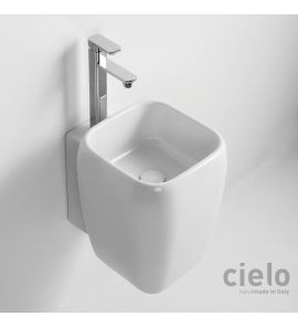 Cielo Shui Umywalka ścienna 36x36 cm biała SHLASR