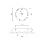 Cielo Shui Umywalka stawiana na blat 42x42 cm biała SHBA