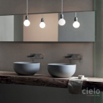 Cielo Shui Umywalka stawiana na blat 40x40 cm biała SHBA40