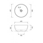 Cielo Shui Umywalka stawiana na blat 40x40 cm biała SHBA40