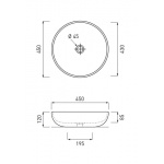 Cielo Shui Umywalka stawiana na blat 45x45 cm biała SHBA45
