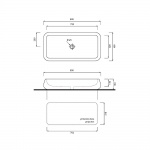 Cielo Shui Umywalka stawiana na blat 80x40 cm biała SHLAA80
