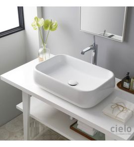 Cielo Shui Umywalka stawiana na blat 60x40 cm biała SHLAA60