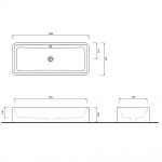 Cielo Shui Umywalka stawiana na blat 100x42 cm biała SHLAA10020
