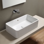 Cielo Shui Umywalka stawiana na blat 75x42 cm biała SHLAA7520